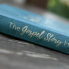 photo of the gospel story hymnal's spine, closeup